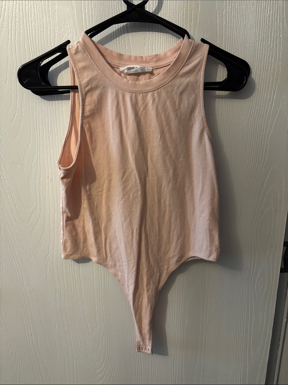 Double Zero Sleeveless Bodysuit in Blush Pink